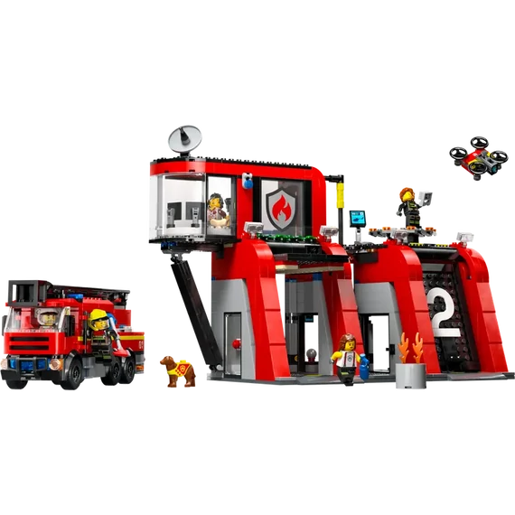 LEGO® City - Tűzoltóállomás és tűzoltóautó (60414)