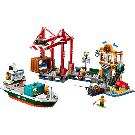 LEGO® City - Tengerparti kikötő teherszállító hajóval (60422)