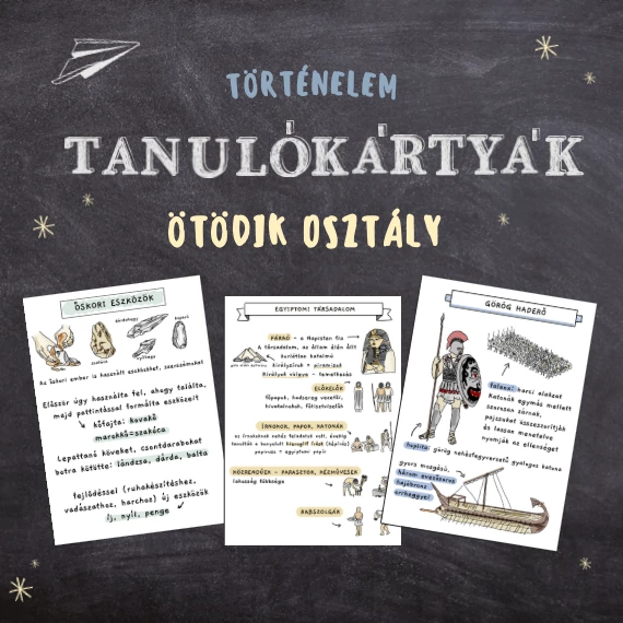 Ötödikes történelem tanulókártyák - teljes tanév