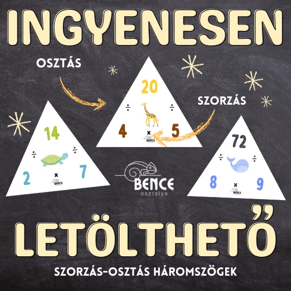 INGYENESEN LETÖLTHETŐ - Szorzó és osztó háromszög